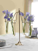 Carousel Vase<BR><BR>Antique Nickel, Glass